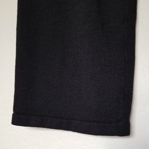 St. John Collection Santana Knit Pull On Pants Black Pleated Crop High Rise 16 - Picture 9 of 15